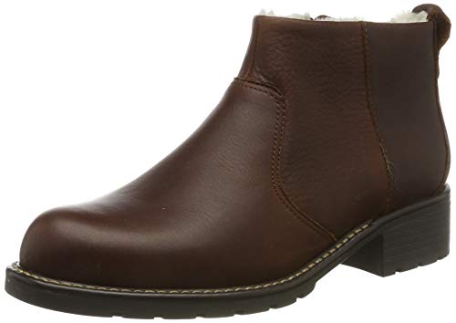 Clarks Orinoco Snug, Botas Estilo Motero Mujer, Marrón (British Tan Lea British Tan Lea), 39.5 EU