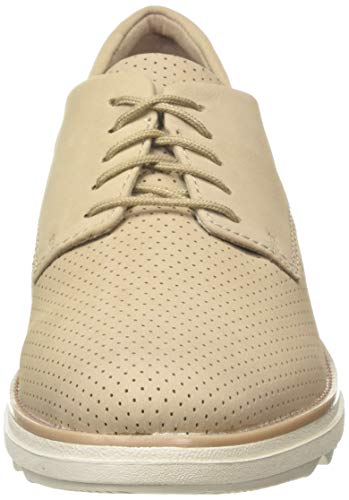 Clarks Sharon Crystal, Zapatos de Cordones Derby Mujer, Beige (Sand Sand), 39.5 EU