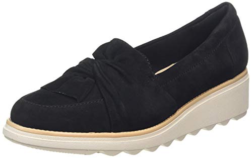 Clarks Sharon Dasher, Mocasines Mujer, Beige (Black Black), 42 EU