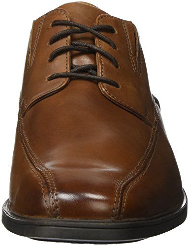 Clarks Tilden Walk, Zapatos de Cordones Derby, Marrón (Dark Tan Leather-), 44 EU