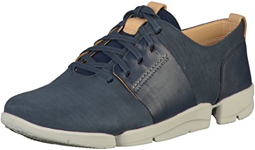 Clarks Tri Caitlin, Zapatillas para Mujer, Azul (Navy Combi), 36 EU