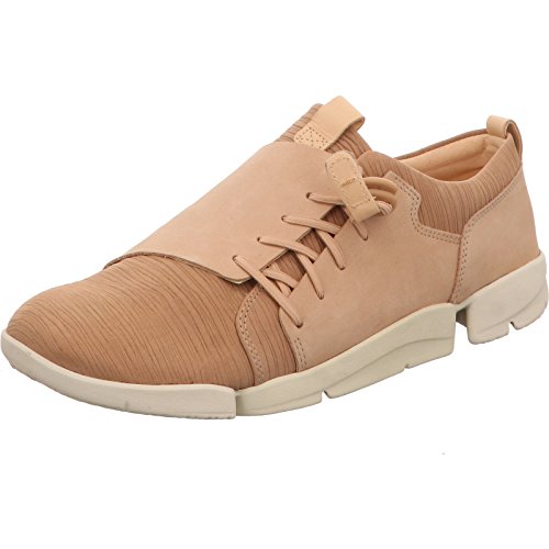 Clarks Tri Camilla, Zapatillas para Mujer, Beige (Sand Combi), 41 EU