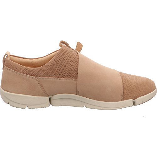 Clarks Tri Camilla, Zapatillas para Mujer, Beige (Sand Combi), 41 EU