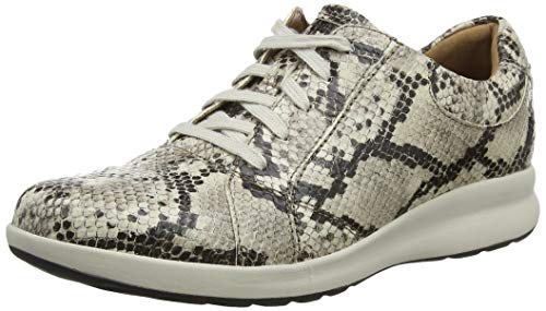 Clarks Un Adorn Lace, Zapatos de Cordones Derby Mujer, Multicolor (Natural Snake Natural Snake), 40 EU