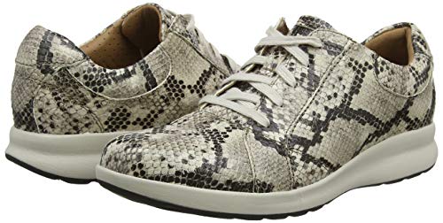 Clarks Un Adorn Lace, Zapatos de Cordones Derby Mujer, Multicolor (Natural Snake Natural Snake), 40 EU