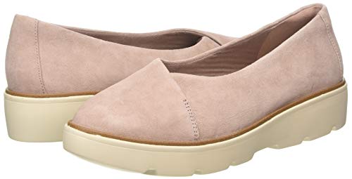 Clarks Un Balsa Go, Mocasines Mujer, Rosa (Dusty Pink Suede Dusty Pink Suede), 40 EU