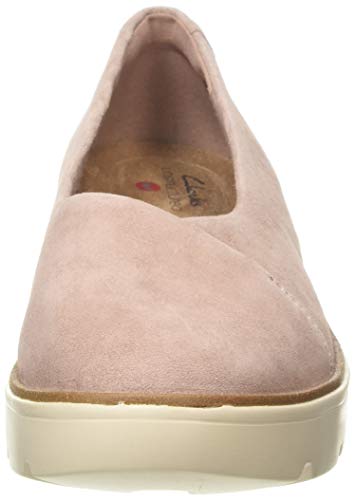 Clarks Un Balsa Go, Mocasines Mujer, Rosa (Dusty Pink Suede Dusty Pink Suede), 40 EU