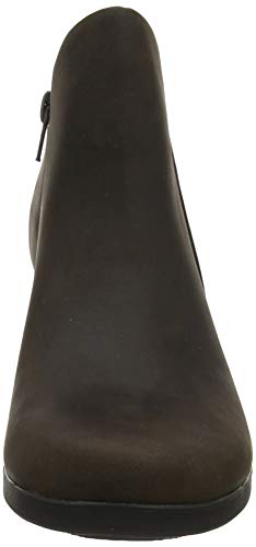 Clarks Un Lindel Zip, Botines Mujer, Marrón (Brown Oily Brown Oily), 41 EU