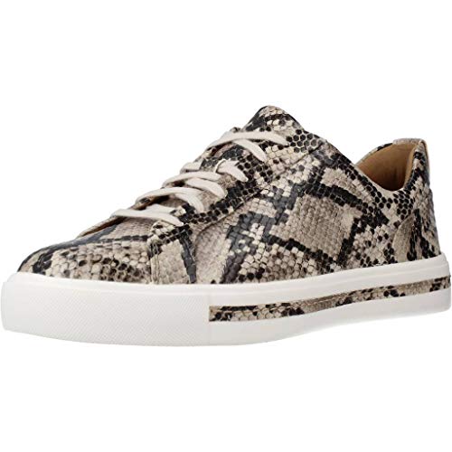 Clarks Un Maui Lace, Zapatillas Mujer, Multicolor (Natural Snake Natural Snake), 39 EU