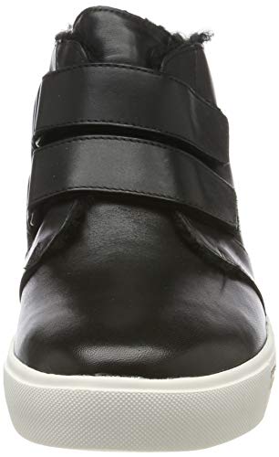 Clarks Un Maui Mid, Zapatillas Altas Mujer, Negro (Black Leather Black Leather), 39 EU