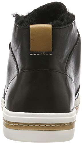 Clarks Un Maui Mid, Zapatillas Altas Mujer, Negro (Black Leather Black Leather), 39 EU