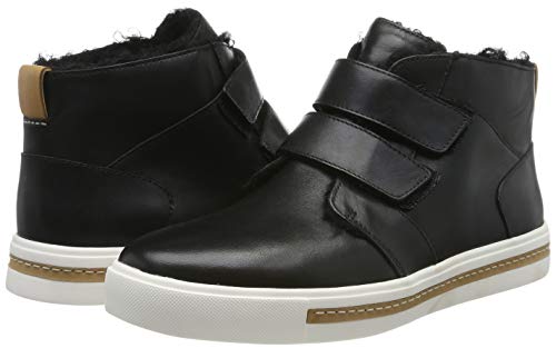 Clarks Un Maui Mid, Zapatillas Altas Mujer, Negro (Black Leather Black Leather), 39.5 EU