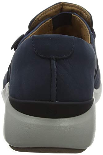 Clarks Un.loop2 Walk, Mocasines Mujer, Azul (Navy Nubuck Navy Nubuck), 37.5 EU