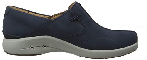 Clarks Un.loop2 Walk, Mocasines Mujer, Azul (Navy Nubuck Navy Nubuck), 39 EU