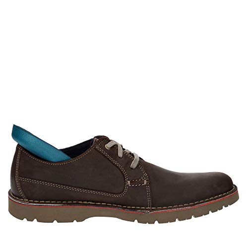 Clarks Vargo Plain, Zapatos de Cordones Derby Hombre, Marrón (Dark Brown Leather), 48 EU