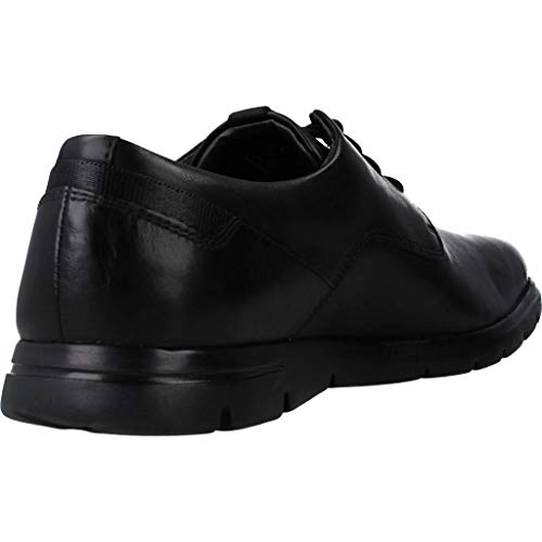 Clarks Vennor Walk, Zapatos de Cordones Derby Hombre, Negro (Black Leather), 46 EU