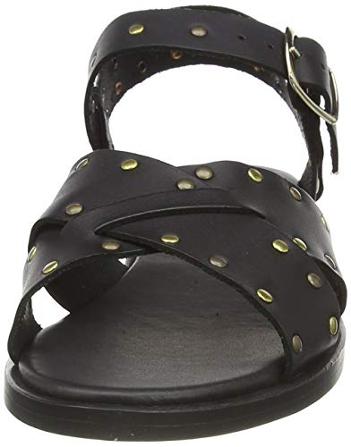 Clarks Willow Gild, Sandalias de Talón Abierto Mujer, Negro (Black Black), 36 EU