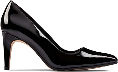 Clarks Women's Laina Rae 2 Pump, Black Patent, 7.5