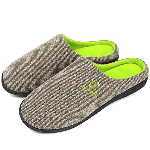 Coface Zapatillas-De-Casa-Hombre-Pantuflas-Suela-de-Memoria, Zapatos Invierno de La Casa, Hombre Zapatilla de Estar Antideslizante Felpa Cálido Pantufla Deslizantes Slipper Interiores y Exteriores