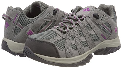 Columbia Canyon Point, Zapatillas de Senderismo Mujer, Gris, Violeta (Charcoal, Intense Violet), 40 EU