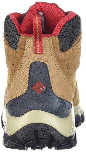 Columbia Newton Ridge Plus Ii - Tenis de senderismo impermeables para hombre, marr�n (Alce/Montaña Rojo), 48 EU