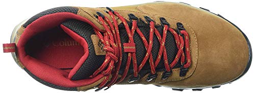 Columbia Newton Ridge Plus Ii - Tenis de senderismo impermeables para hombre, marr�n (Alce/Montaña Rojo), 48 EU