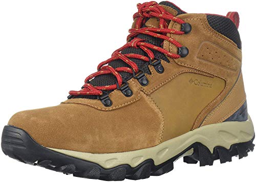 Columbia Newton Ridge Plus Ii - Tenis de senderismo impermeables para hombre, marr�n (Alce/Montaña Rojo), 48 EU