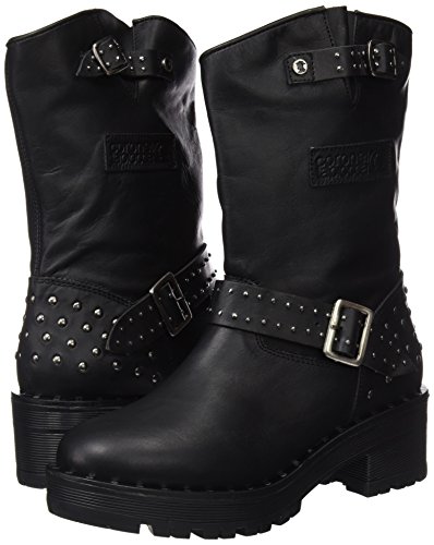 Coronel Tapiocca Tachuelas, Botas Biker Mujer, Negro (Black), 38 EU