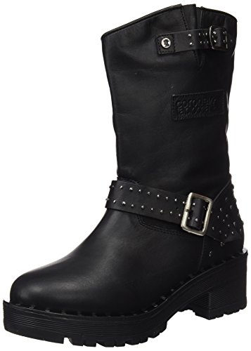 Coronel Tapiocca Tachuelas, Botas Biker Mujer, Negro (Black), 38 EU