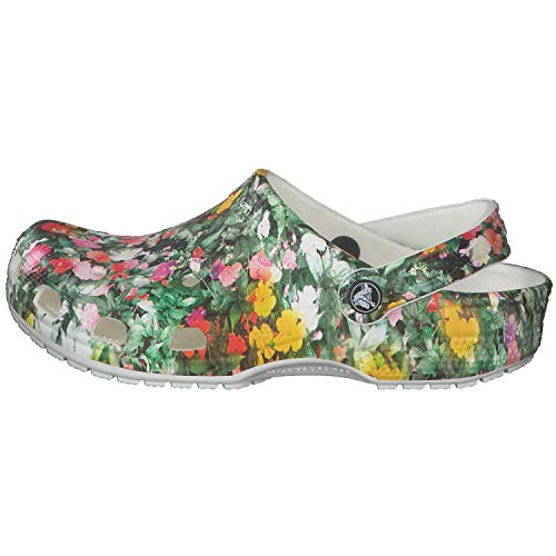 Crocs Classic Printed Floral Clog, Obstrucción Unisex Adulto, Blanco (White/Multi), 39-40