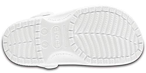 Crocs Classic Zuecos con Correa Trasera Unisex Adulto White 39-40