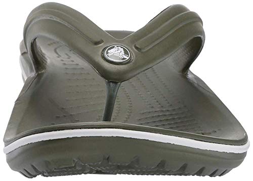 Crocs Crocband Flip, Unisex Adulto, Army Green/White, 37/38 EU