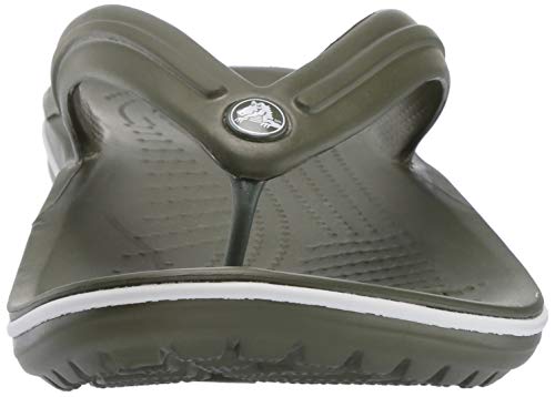 Crocs Crocband Flip, Unisex Adulto, Army Green/White, 43/44 EU