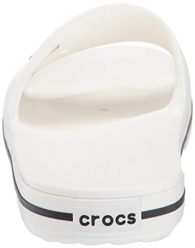 Crocs Crocband III Slide, Sandalias de Punta Descubierta Unisex Adulto, Blanco (White/Black 103), 41/42 EU