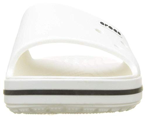 Crocs Crocband III Slide, Sandalias de Punta Descubierta Unisex Adulto, Blanco (White/Black 103), 41/42 EU