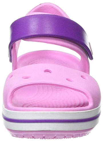 Crocs Crocband Sandal Kids, Sandalias Unisex Niños, Rosa (Carnation/Amethyst), 27/28 EU