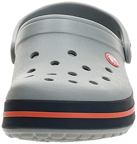 Crocs Crocband U, Zuecos Unisex Adulto, Gris (Light Grey-Navy), 39-40 EU