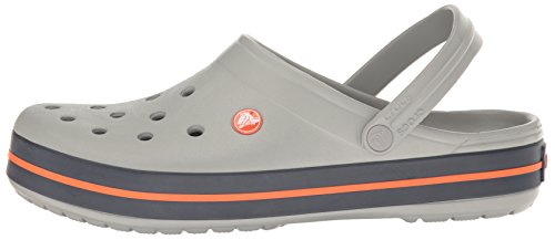 Crocs Crocband U, Zuecos Unisex Adulto, Gris (Light Grey-Navy), 39-40 EU