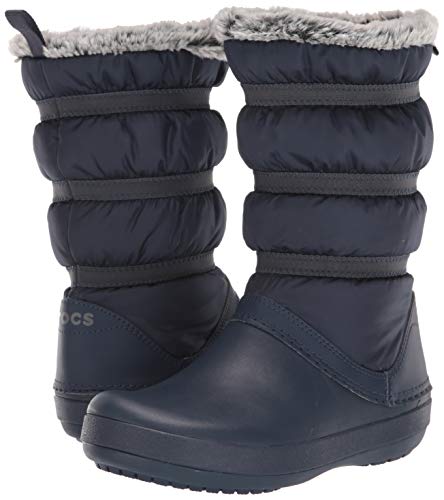 Crocs Crocband Winter Boot Women, Botas de Nieve para Mujer, Azul (Navy), 34/35 EU