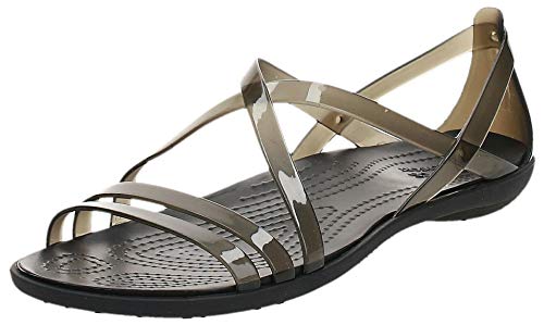 crocs Isabella Strappy Sandal W, Sandalias con Punta Abierta para Mujer, Negro (Black 001), 37/38 EU