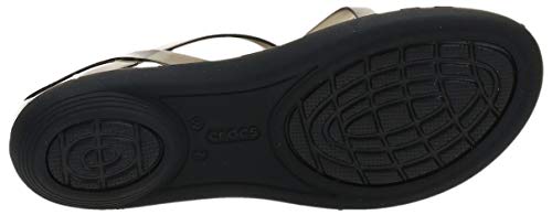 crocs Isabella Strappy Sandal W, Sandalias con Punta Abierta para Mujer, Negro (Black 001), 37/38 EU