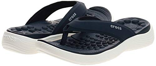 Crocs Reviva Flip W, Chanclas Mujer, Azul, 39 EU