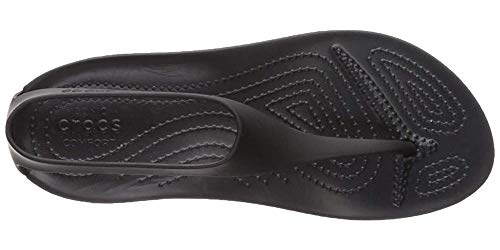 Crocs Sexi Flip Women, Sandalias para Mujer, Negro (Black/Black 060), 39/40 EU