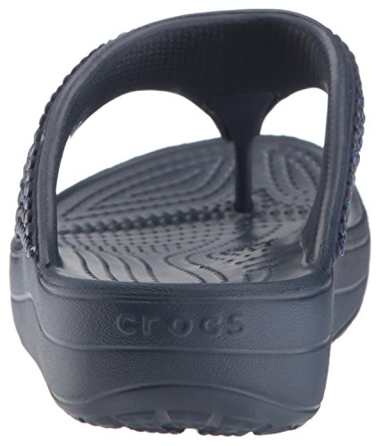 Crocs Sloane Embellished Flip, Chanclas para Mujer, Azul (Navy/Turquoise 4ad), 39/40 EU