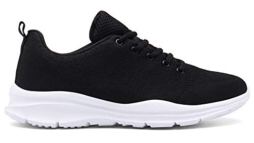 DAFENP Zapatillas de Running para Hombre Mujer Zapatos para Correr y Asfalto Aire Libre y Deportes Calzado Ligero Transpirable XZ747-M-halfblack-EU44