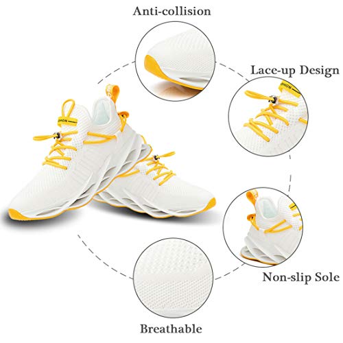 Damyuan Bambas Running Hombre Casual Gimnasio Tenis Trail Correr Zapatillas DeportivasGym Trekking Calzado Zapatos 42 (Blanco)