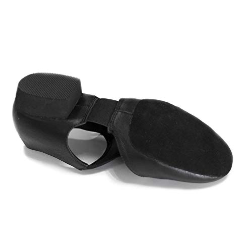 DANCEYOU Zapatos de Jazz para Mujer con Suela Blanda Zapatos de Baile Latino para Hombre Sandalias de Enseñanza de Baile de Cuero para Baile de Salón Salsa Latina Moderna, Negro EU 34