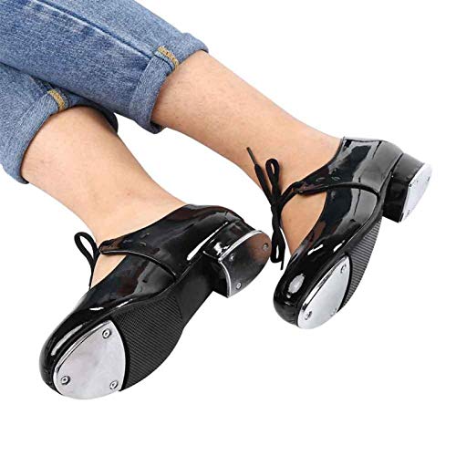 DAUERHAFT Zapatos de Baile para Mujer, cómodos de Llevar, Transpirables, Zapatos de Baile con Pasos, de Moda y clásicos, Talla 34 35 36 37 38, para Bailar(Black, 35)