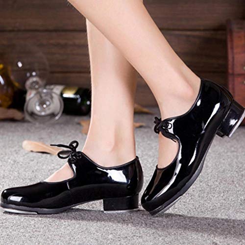 DAUERHAFT Zapatos de Baile para Mujer, cómodos de Llevar, Transpirables, Zapatos de Baile con Pasos, de Moda y clásicos, Talla 34 35 36 37 38, para Bailar(Black, 35)