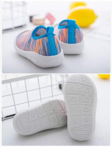 DEBAIJIA Zapatos para Niños 1-4T Bebés Caminata Zapatillas Niñas Suela Suave Malla Antideslizante TPR Material 18/19 EU Gris (Tamaño Etiqueta 15)